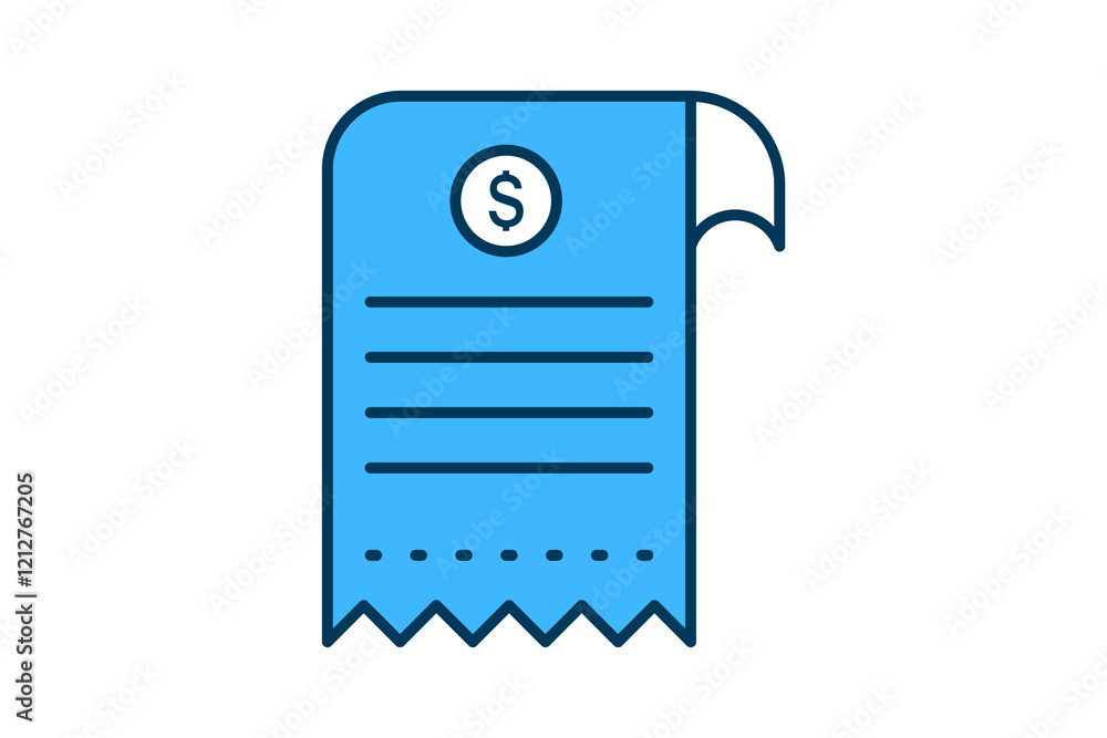 Poster receipt icon. icon related to payment. suitable for web site, app, user interfaces, printable etc. f