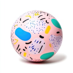 Fototapeta premium Colorful Decorative Ball with Abstract Design and Trendy Patterns