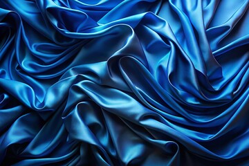 Fototapeta premium Abstract Luxury Blue Fabric Aerial Photography