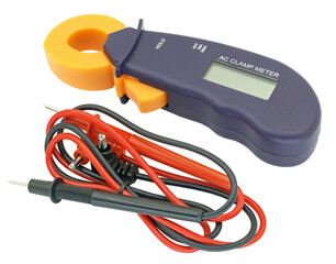 Digital multimeter on white