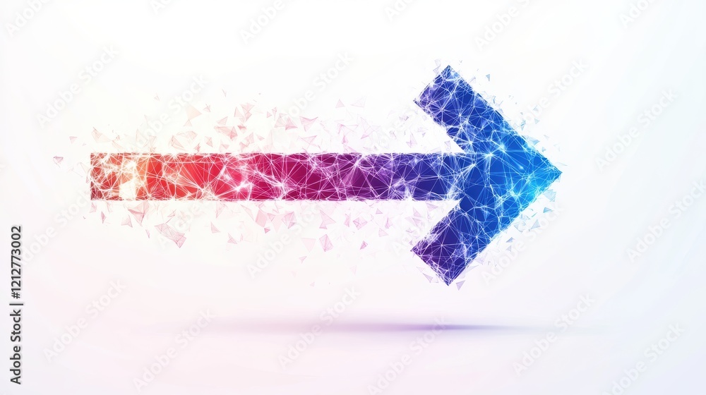 Aufkleber abstract geometric arrow pattern with multiple layers and shapes in a dynamic design composition