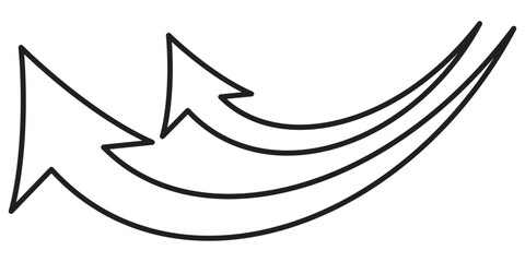 Black arrows icon vector set. Bold arrow symbol curved flat design isolated