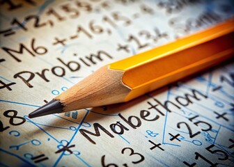 Advanced Math Problem Solved with Pencil - Creative Banner