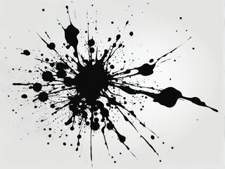 Black and White Ink spatter texture. Black ink splash isolated on white background. Black drop ink splatter. EPS 10. Ink splash texture. Grunge background. Ink splatter. Eps10.