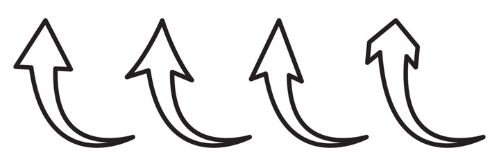 black curved arrow graph png file type for your apps, website, web, UI, logo, designs