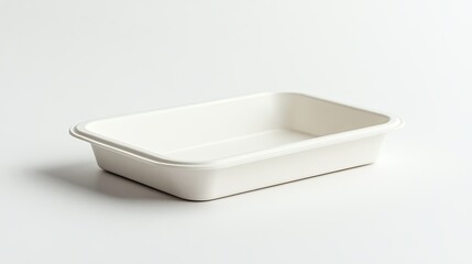 A single eco-friendly meal tray rental flyer styled on a smooth white surface. picture