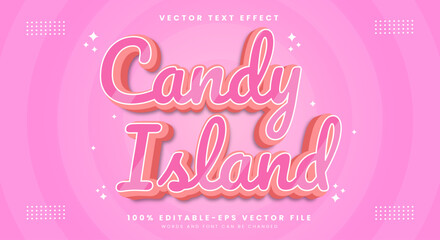 Candy Island Colorful editable text effect Template suitable for Kids food