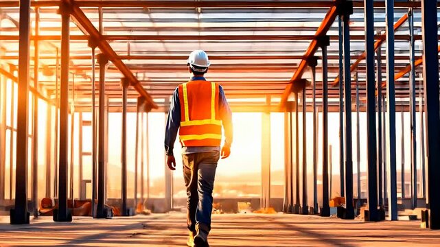 Engineer Walking Into the Future