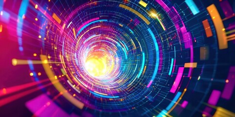 Fototapeta premium Colorful spiral with many different colors