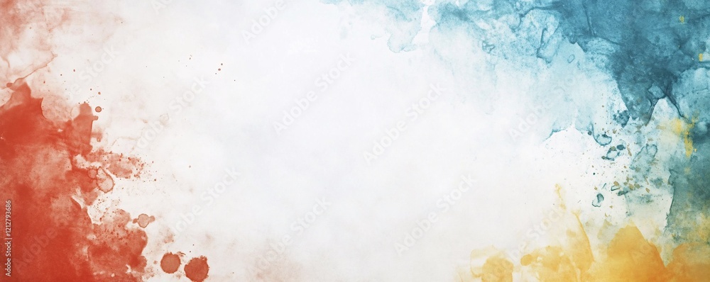 Poster colorful watercolor stains creating abstract background design