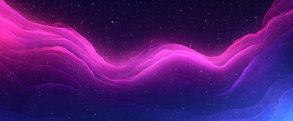 Obraz premium Pink nebula waves, cosmic background, digital art