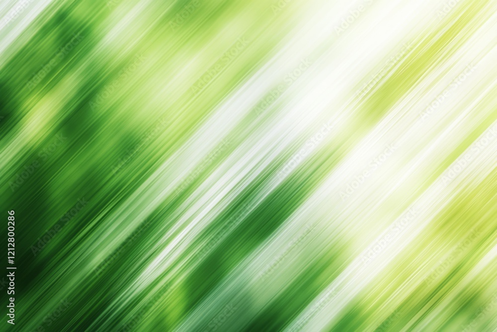 Poster green and white diagonal lines converge, creating a sense of dynamic movement and energy