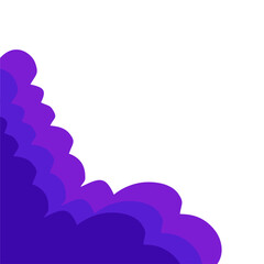 Purple Cloud Corner Border