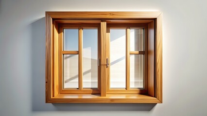 Obraz premium Modern Drone Photography Windows, Wood Window Frames, Isolated