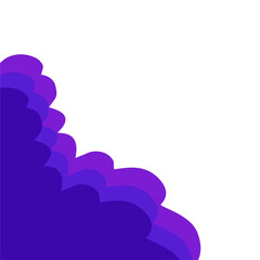 Purple Cloud Corner Border