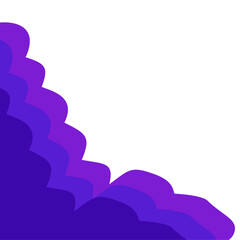Purple Cloud Corner Border