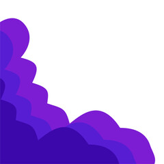 Purple Cloud Corner Border
