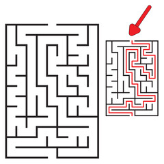 Kids riddle maze puzzle labyrinth vector illustration