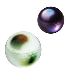 Glass ball, glass balls collection on white background. vector round circle.