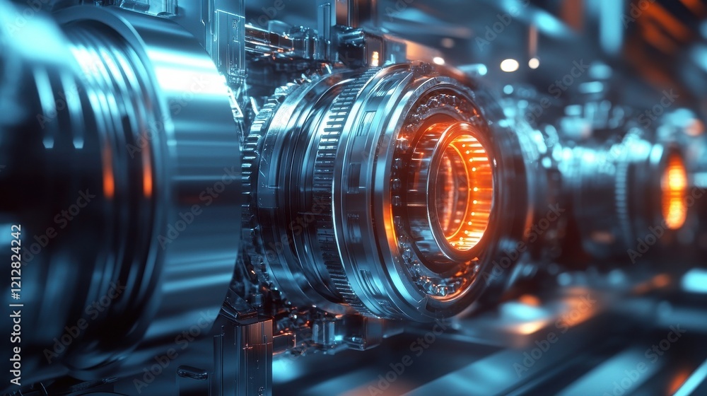 Poster mechanical engineering technology vector abstract background, cybernetic abstraction with innovative