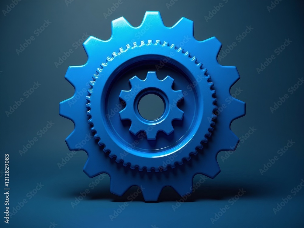 Poster interlocking gears with a central hole, typically used to transmit power or motion