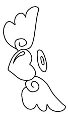 illustration of a hearts for valentine's.