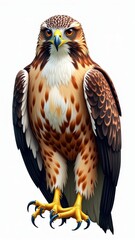 Fototapeta premium Majestic bird of prey, soaring high with sharp talons and piercing gaze