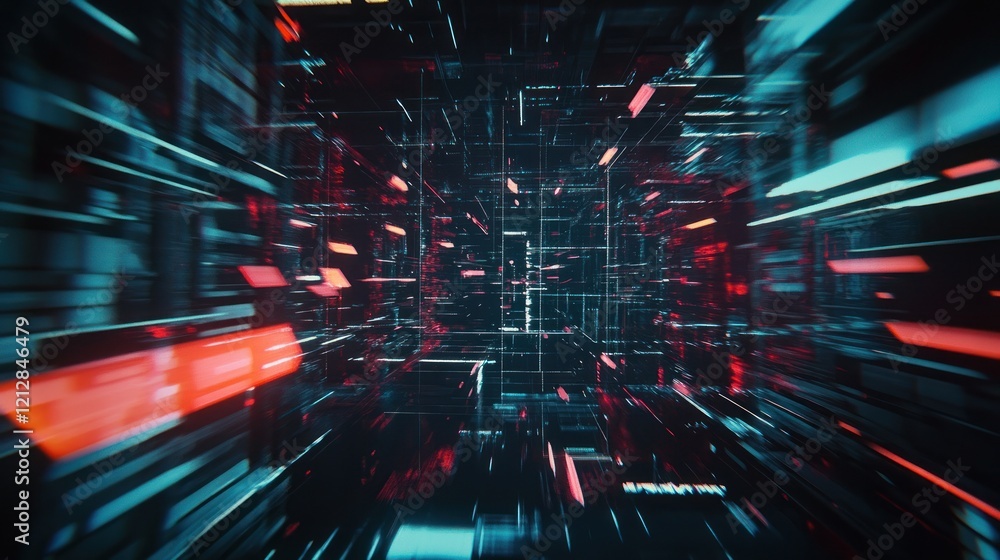 Aufkleber digital data stream: a cybernetic journey through the network