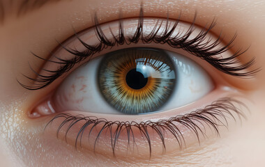 Fototapeta premium human eye iris isolated with make up