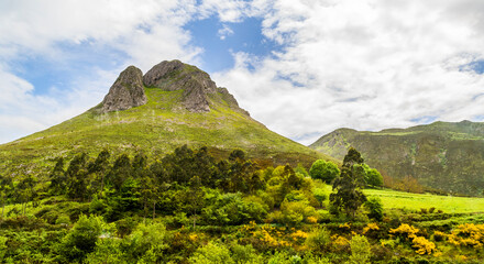 Route to Covadonga, Lakes, Mountains, Cangas de Onis, Asturias, Picos de Europa, Spain