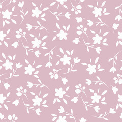 Ditsy Flowers Seamless Pattern. Fashionable print for textiles, wallpaper and packaging