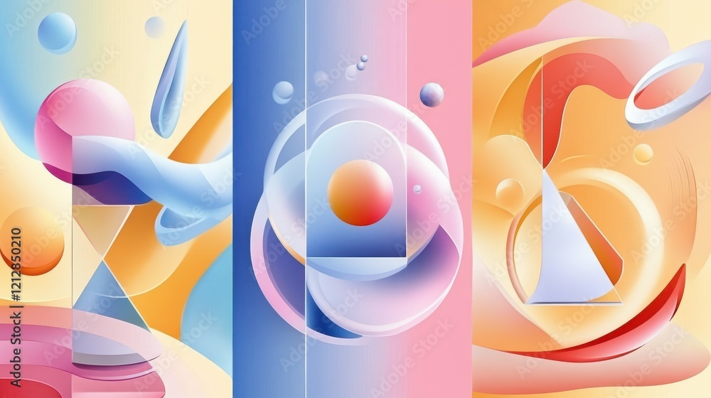 Poster project implementation abstract concept vector illustration set. project initiation and closure, wor