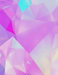 Fototapeta premium Abstract geometric background in holographic ultraviolet vibrant colors, digital art, with white tones