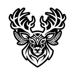 A filled style icon of stag antlers symbol