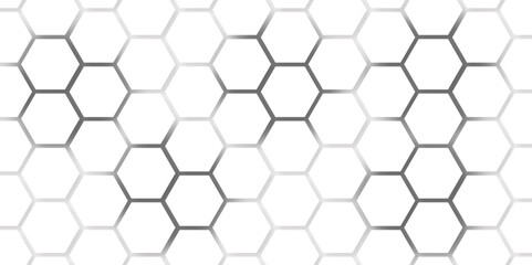 Abstract seamless honeycomb hexagon background. Geometric texture white gray pattern design.
