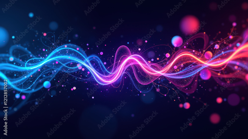 Poster gamma ai-inspired abstract with vibrant colors and dynamic energy.