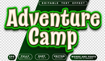 Ultimate Adventure Camp Explore  Challenge and Thrive in the Wilderness Fully Editable Vector Text File