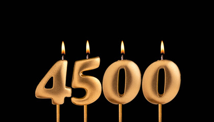 Number of followers or likes - Candle number 4500.