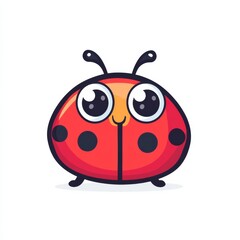 Cute Ladybug Cartoon Icon Expressive Design