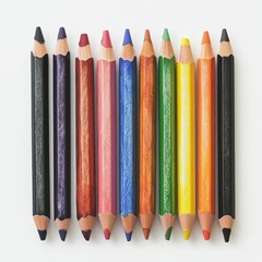 Fototapeta premium Colorful Pencils Drawing Strokes Collection