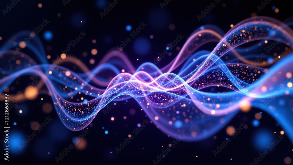 Aufkleber a dynamic digital art image featuring abstract shapes with a futuristic theme, representing the conc