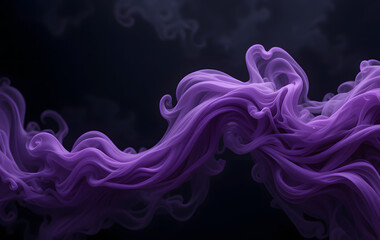 3d abstract background purple black smoke wave isolated