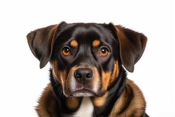there is a small kitten sitting on a white surface looking up