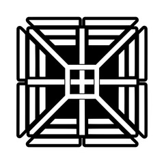 Religious sign icon in solid style