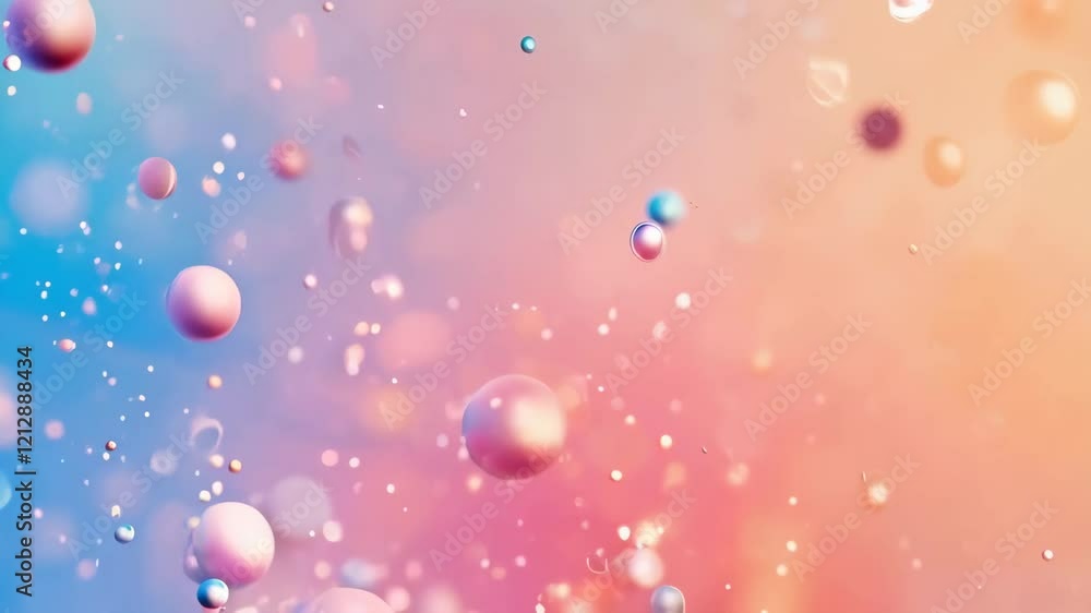 Aufkleber vibrant gradient bubbles floating against a colorful blurred background