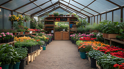 Greenhouse flowers plants sale garden shop rural