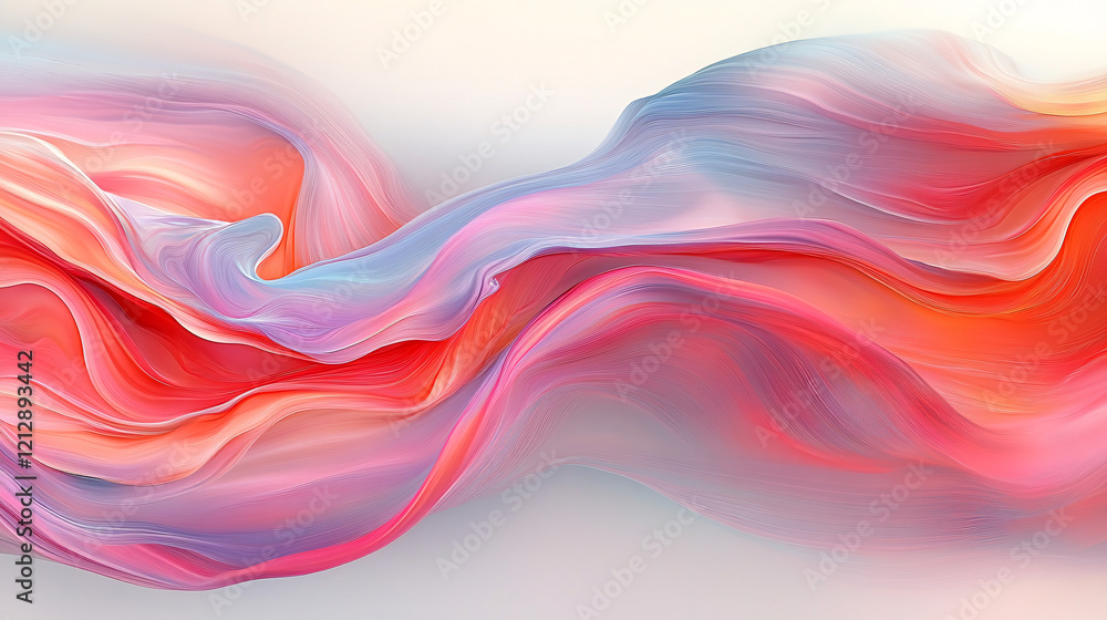 Poster Abstract background featuring flowing colorful lines in various shades and patterns creating a dynamic visual effect