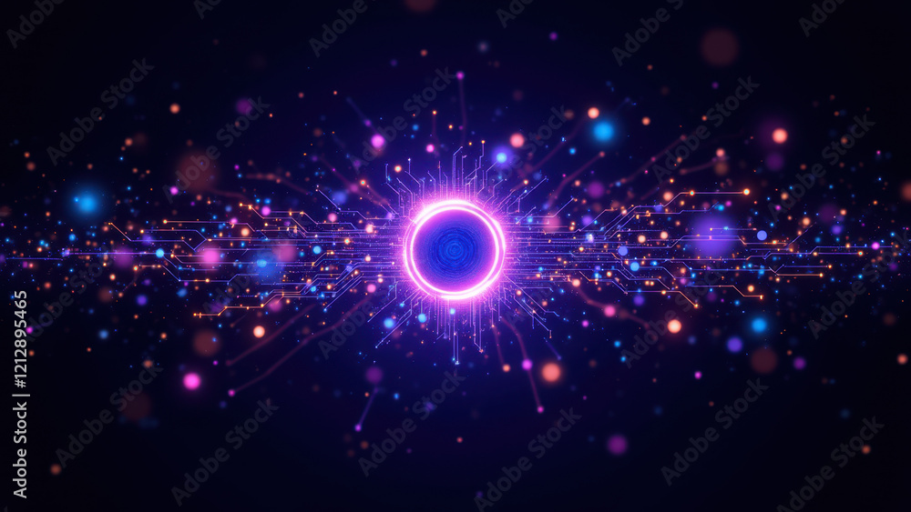 Poster gamma ai cosmic explosion visual effect.