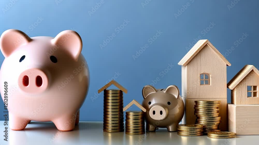 Poster exploring effective methods for saving and investing in properties to build wealth and ensure financ