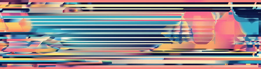 illustrazione sfondo con elementi astratti e motivi geometrici a tema surreale